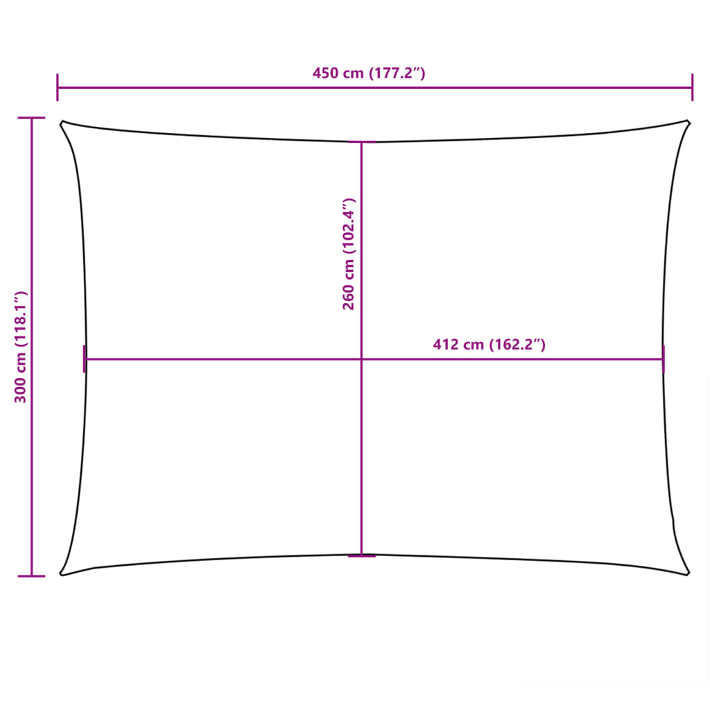 vidaXL Sunshade Sail Oxford Fabric Rectangular 3x4.5 m Taupe