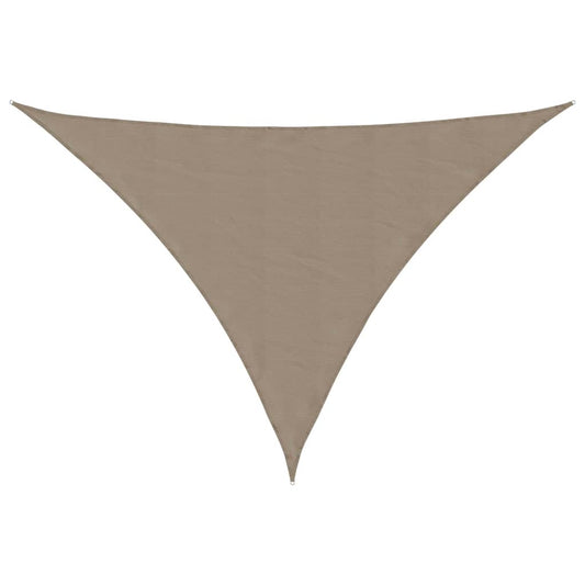 vidaXL Sunshade Sail Oxford Fabric Triangular 3.5x3.5x4.9 m Taupe