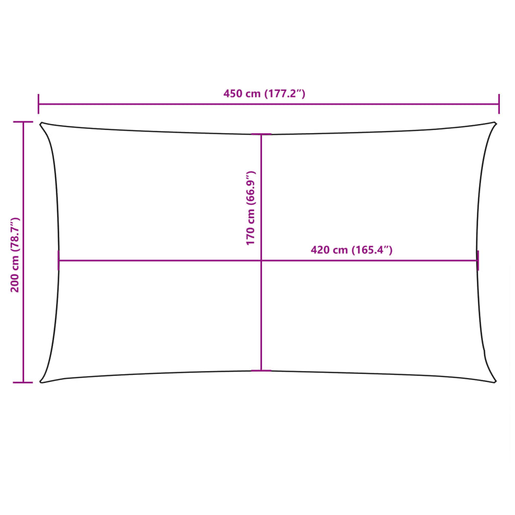 vidaXL Sunshade Sail Oxford Fabric Rectangular 2x4.5 m Dark Green