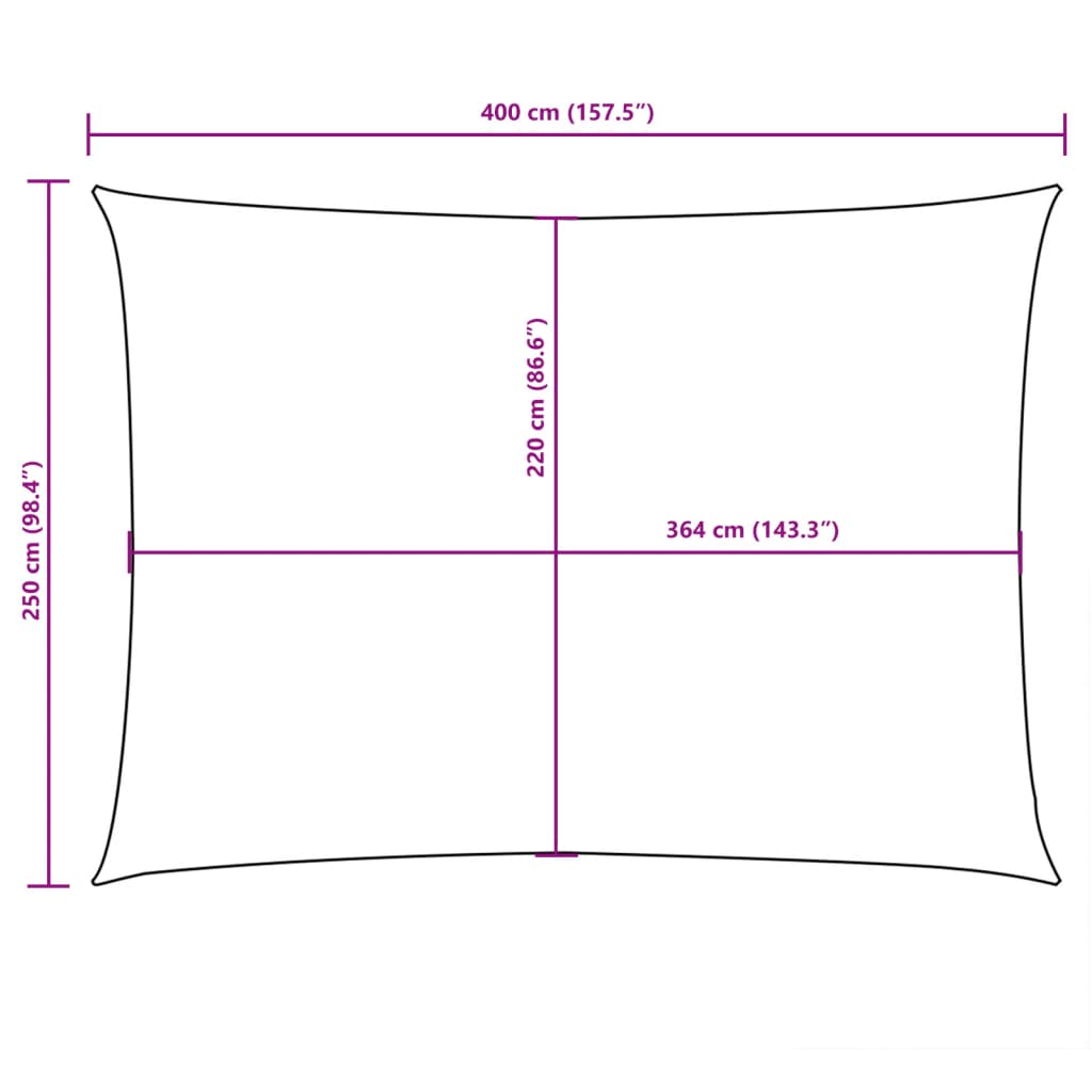 vidaXL Sunshade Sail Oxford Fabric Rectangular 2.5x4 m Dark Green