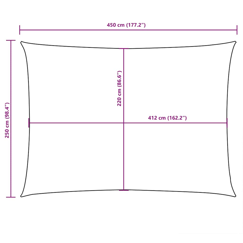 vidaXL Sunshade Sail Oxford Fabric Rectangular 2.5x4.5 m Dark Green