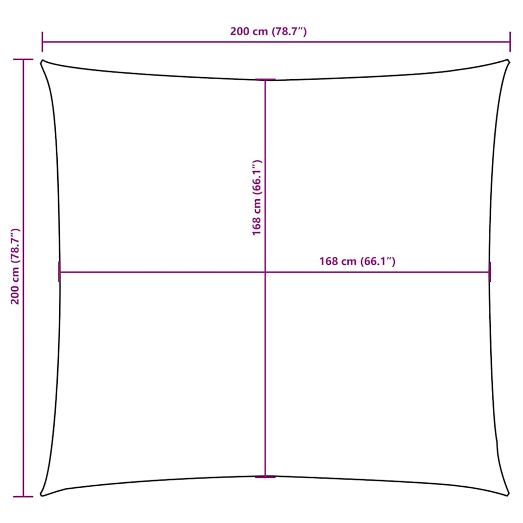 135520 vidaXL Sunshade Sail Oxford Fabric Square 2x2 m Blue