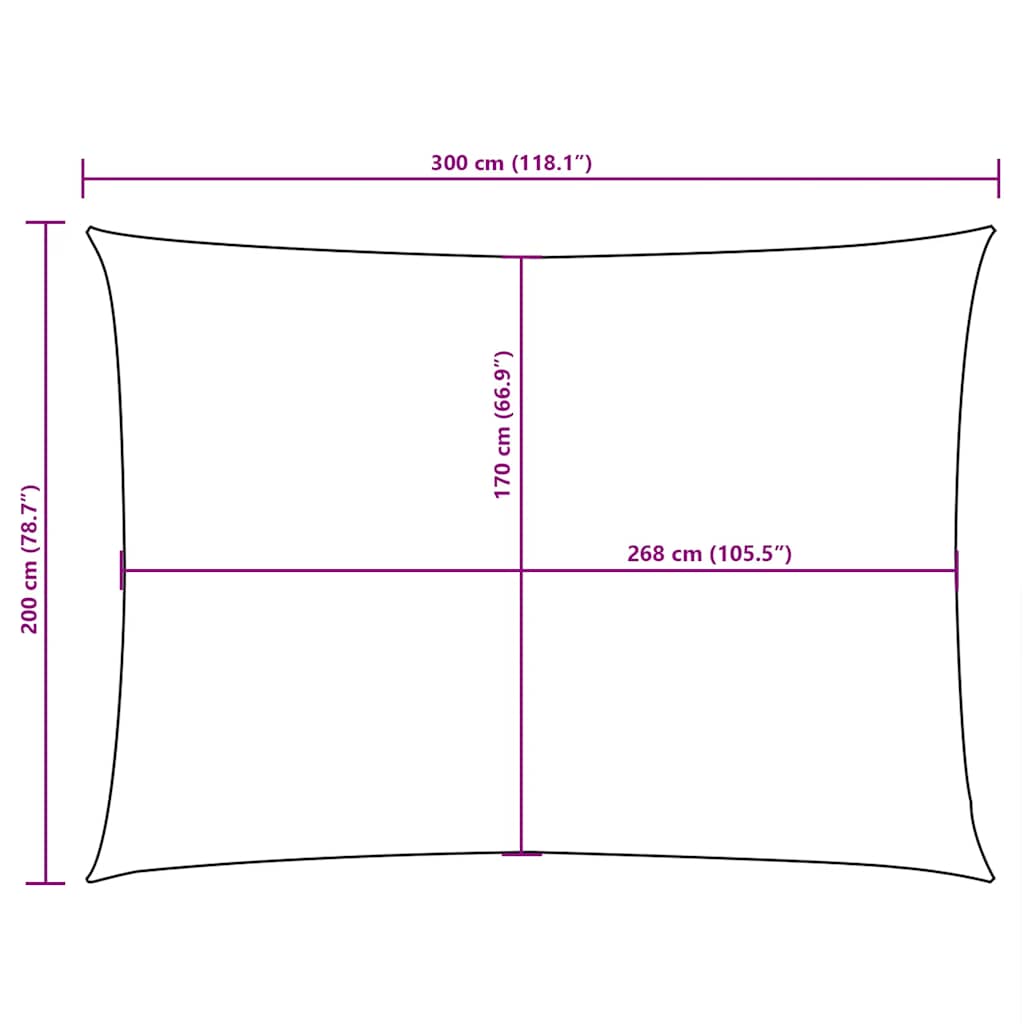 vidaXL Sunshade Sail Oxford Fabric Rectangular 2x3 m Blue