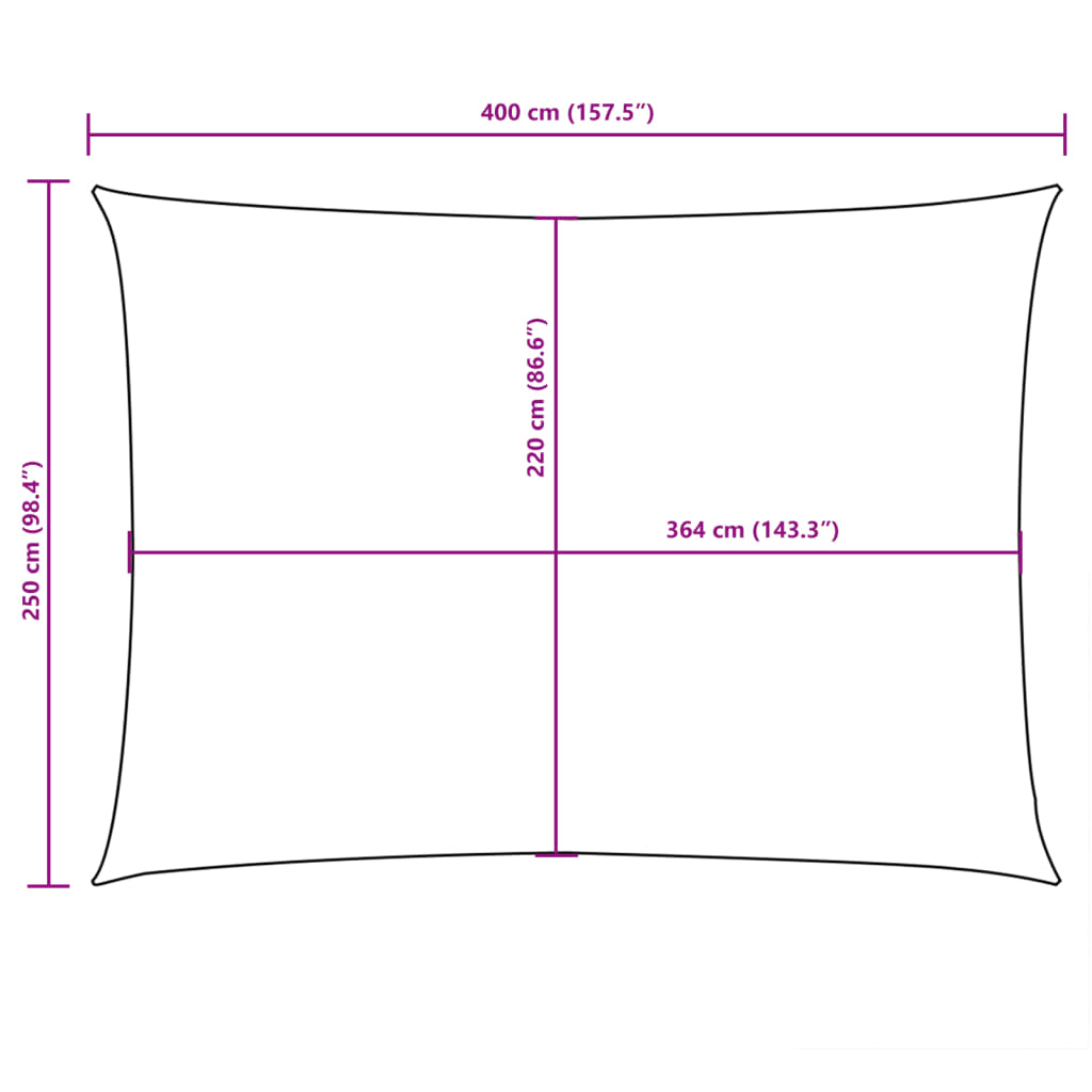 vidaXL Sunshade Sail Oxford Fabric Rectangular 2.5x4 m Blue