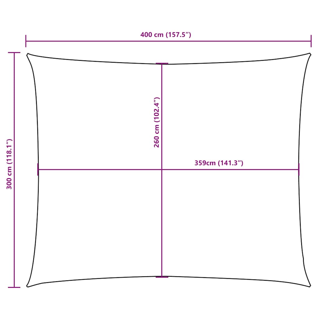 vidaXL Sunshade Sail Oxford Fabric Rectangular 3x4 m Blue