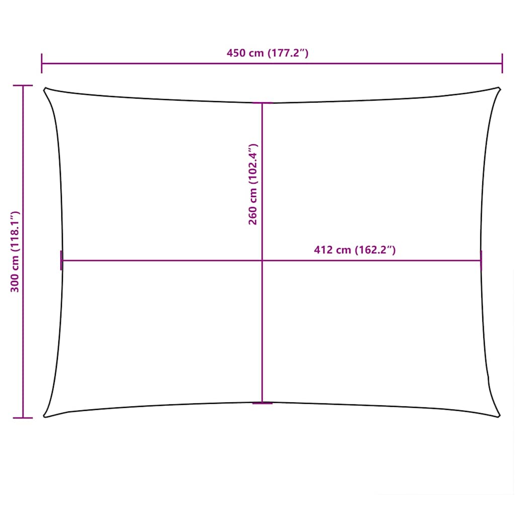 vidaXL Sunshade Sail Oxford Fabric Rectangular 3x4.5 m Blue