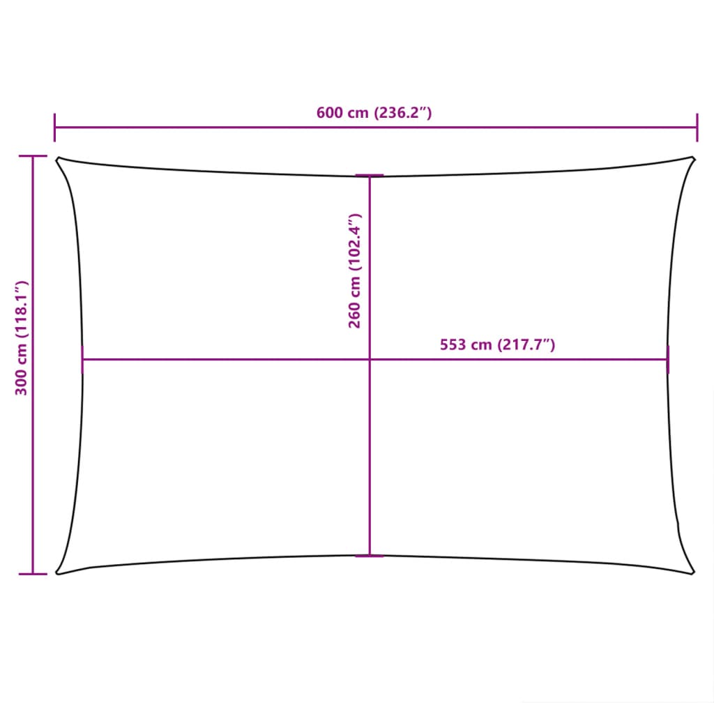 vidaXL Sunshade Sail Oxford Fabric Rectangular 3x6 m Blue