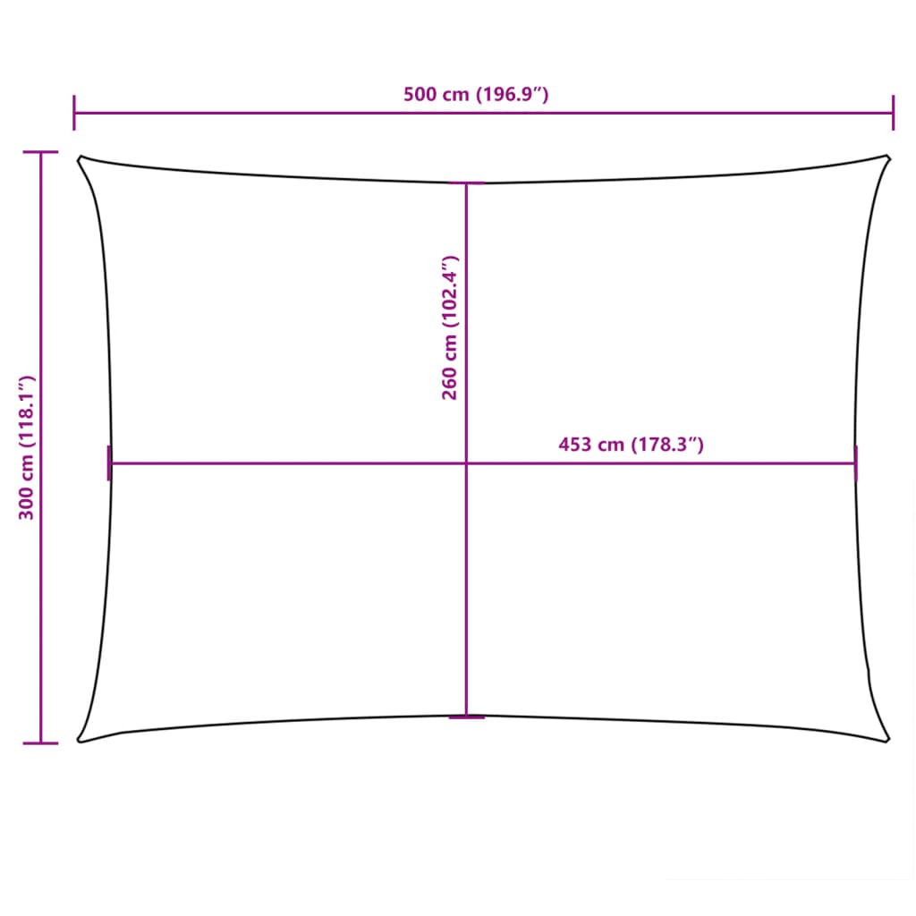 vidaXL Sunshade Sail Oxford Fabric Rectangular 3x5 m Yellow