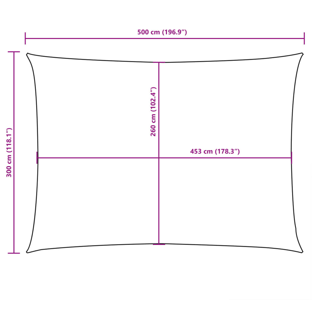 vidaXL Sunshade Sail Oxford Fabric Rectangular 3x6 m Red