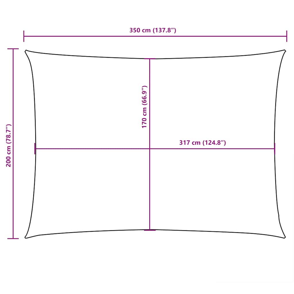 vidaXL Sunshade Sail Oxford Fabric Rectangular 2x3.5 m Orange