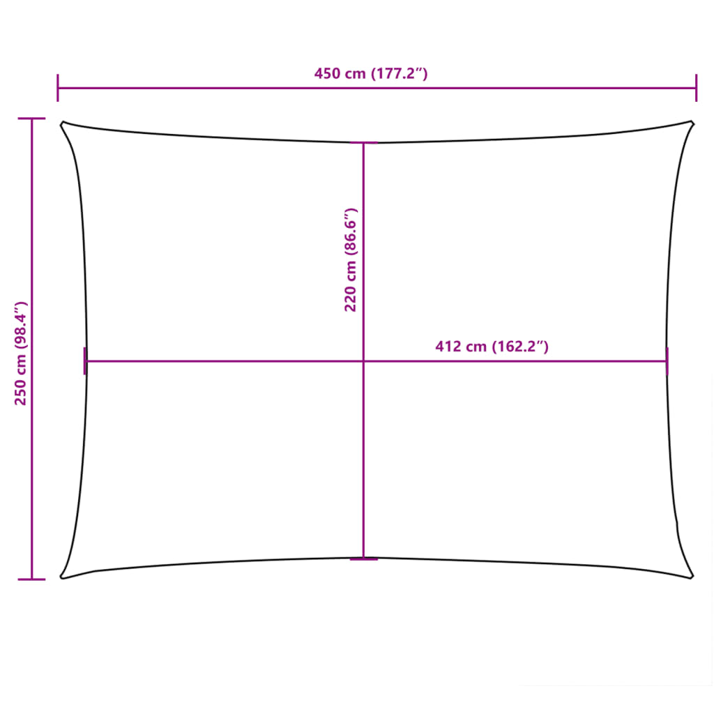 vidaXL Sunshade Sail Oxford Fabric Rectangular 2.5x4.5 m Brown