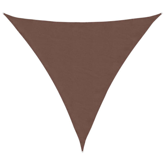 135831 vidaXL Sunshade Sail Oxford Fabric Triangular 3,6x3,6x3,6 m Brown