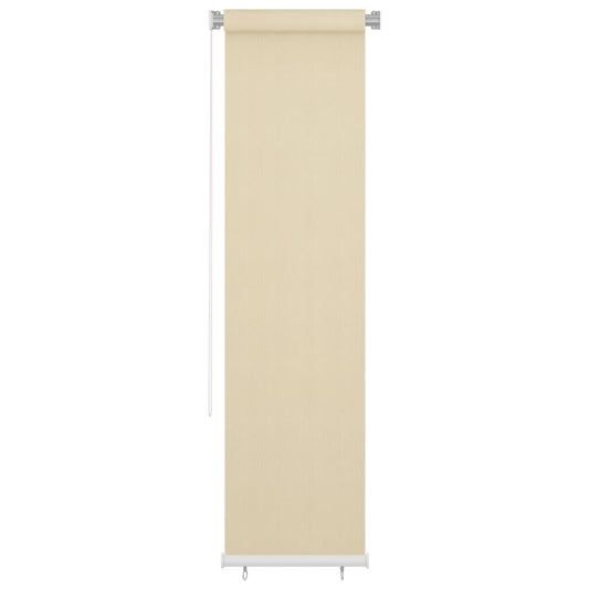 vidaXL Outdoor Roller Blind Cream 65(W)x230(H) cm HDPE
