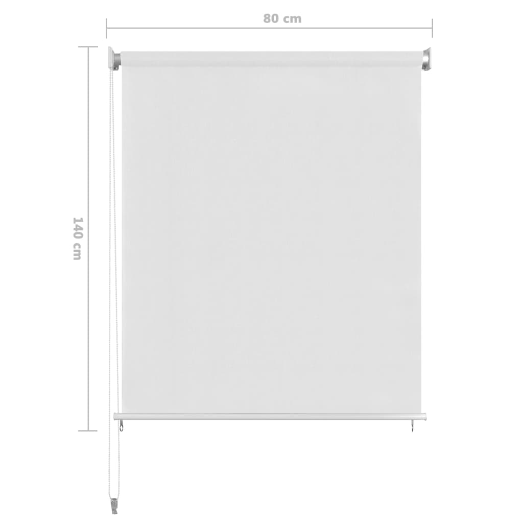 312628 vidaXL Outdoor Roller Blind White 80x140 cm HDPE