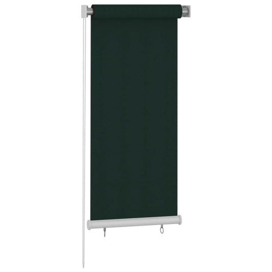vidaXL Outdoor Roller Blind 65(W)x140(H) cm Dark Green HDPE