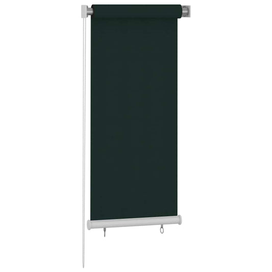 vidaXL Outdoor Roller Blind 65(W)x140(H) cm Dark Green HDPE