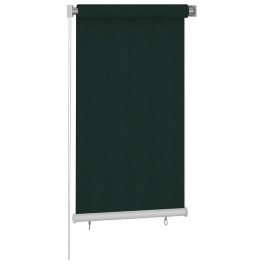 vidaXL Outdoor Roller Blind 85(W)x140(H) cm Dark Green HDPE
