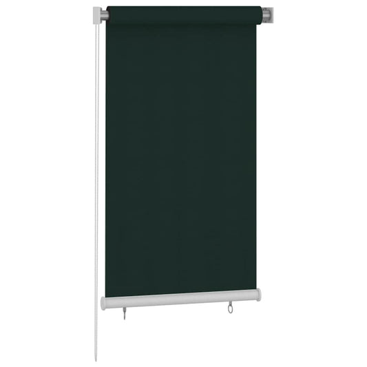 vidaXL Outdoor Roller Blind 85(W)x140(H) cm Dark Green HDPE