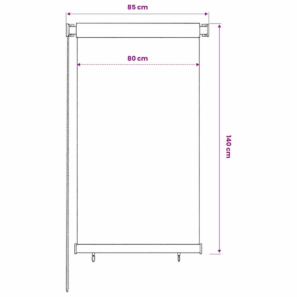 312810 vidaXL Outdoor Roller Blind 80x140 cm Dark Green HDPE