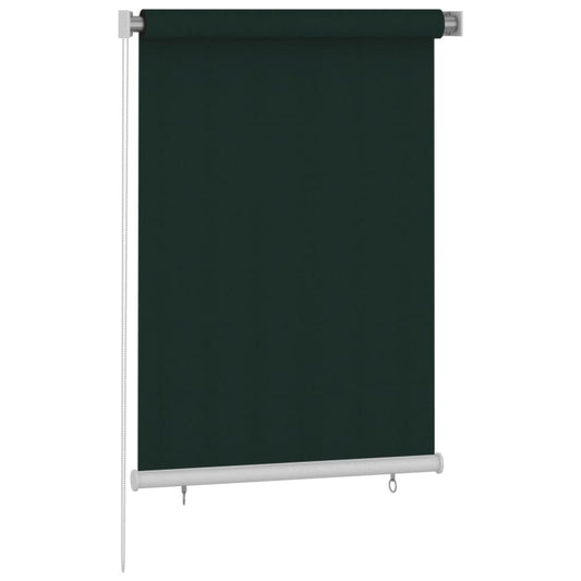 vidaXL Outdoor Roller Blind 105(W)x140(H) cm Dark Green HDPE
