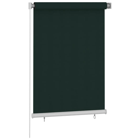 vidaXL Outdoor Roller Blind 105(W)x140(H) cm Dark Green HDPE