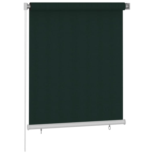 vidaXL Outdoor Roller Blind 125(W)x140(H) cm Dark Green HDPE