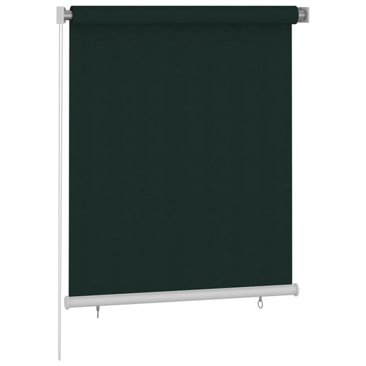 vidaXL Outdoor Roller Blind 125(W)x140(H) cm Dark Green HDPE