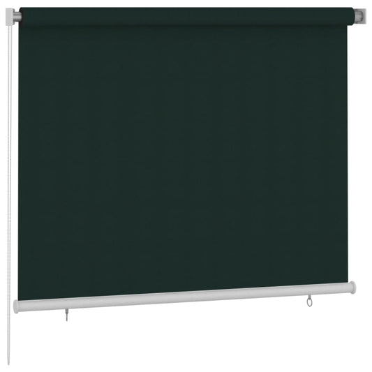 vidaXL Outdoor Roller Blind 185(W)x140(H) cm Dark Green HDPE