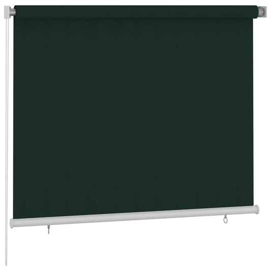 vidaXL Outdoor Roller Blind 185(W)x140(H) cm Dark Green HDPE