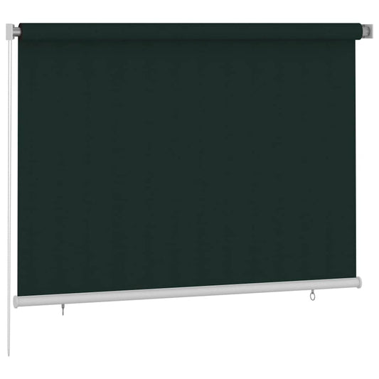 vidaXL Outdoor Roller Blind 205(W)x140(H) cm Dark Green HDPE