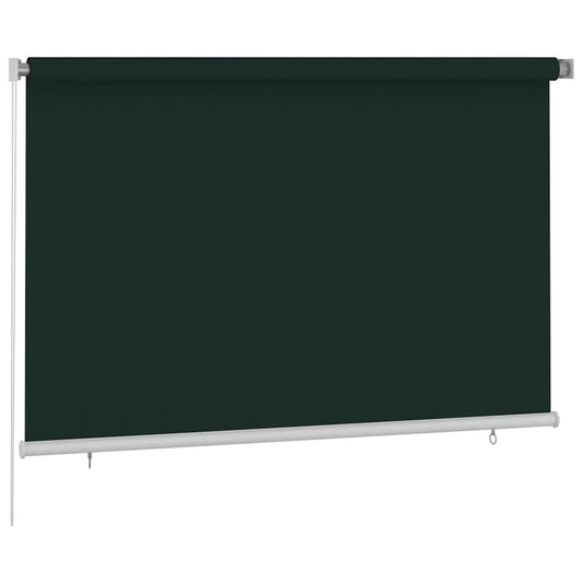 vidaXL Outdoor Roller Blind 225(W)x140(H) cm Dark Green HDPE