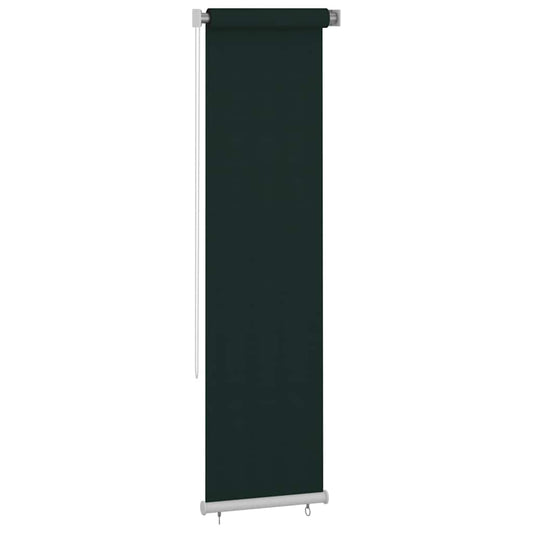 vidaXL Outdoor Roller Blind 65(W)x230(H) cm Dark Green HDPE