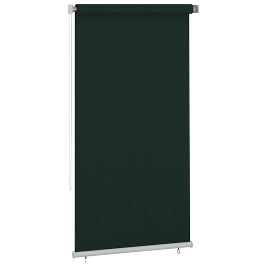 vidaXL Outdoor Roller Blind 125(W)x230(H) cm Dark Green HDPE