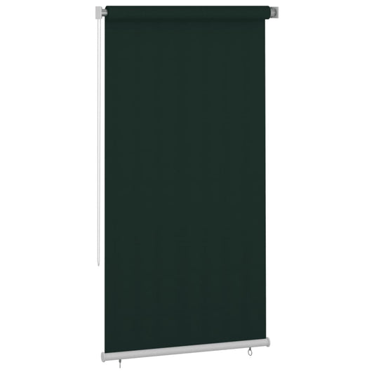 vidaXL Outdoor Roller Blind 125(W)x230(H) cm Dark Green HDPE
