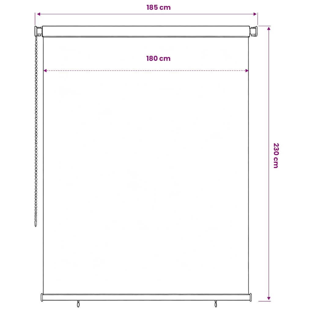 312828 vidaXL Outdoor Roller Blind 180x230 cm Dark Green HDPE