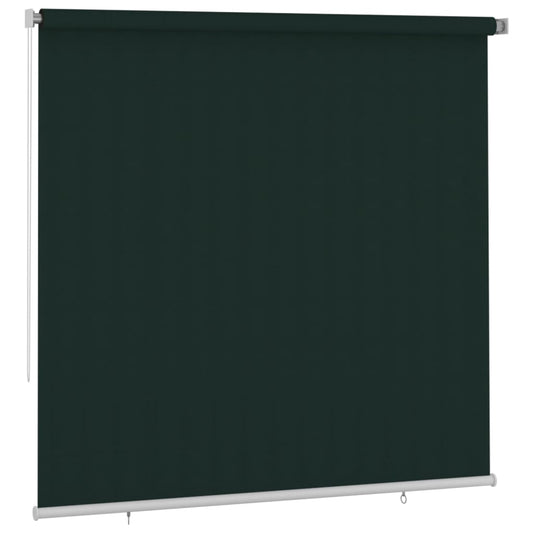 vidaXL Outdoor Roller Blind 245(W)x230(H) cm Dark Green HDPE