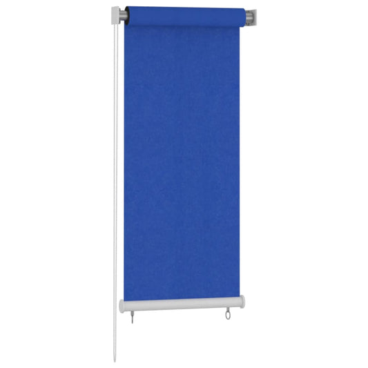 vidaXL Outdoor Roller Blind 65(W)x140(H) cm Blue HDPE