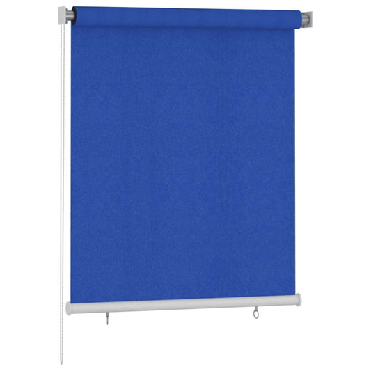 vidaXL Outdoor Roller Blind 125(W)x140(H) cm Blue HDPE