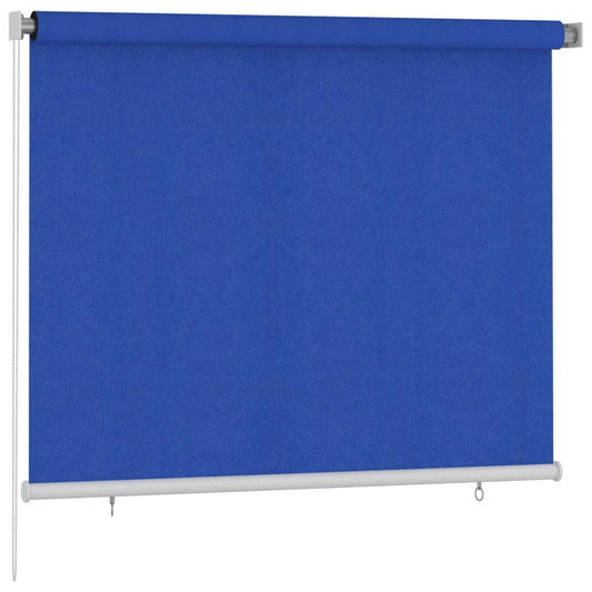 vidaXL Outdoor Roller Blind 185(W)x140(H) cm Blue HDPE