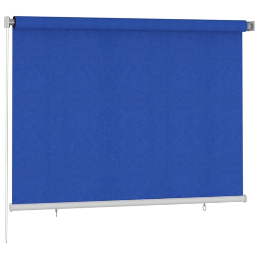 vidaXL Outdoor Roller Blind 205(W)x140(H) cm Blue HDPE