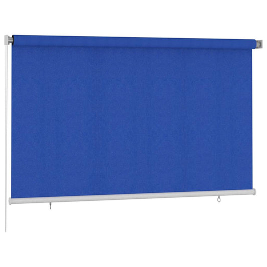 vidaXL Outdoor Roller Blind 245(W)x140(H) cm Blue HDPE