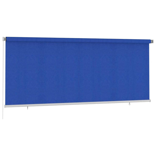 vidaXL Outdoor Roller Blind 355(W)x140(H) cm Blue HDPE