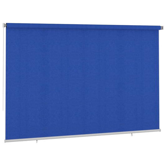 vidaXL Outdoor Roller Blind 355(W)x230(H) cm Blue HDPE