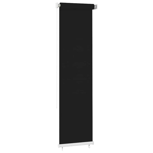 vidaXL Outdoor Roller Blind 65(W)x230(H) cm Black HDPE
