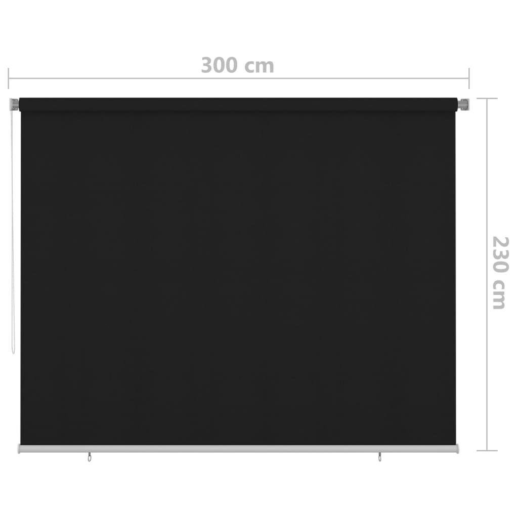 vidaXL Outdoor Roller Blind 300x230 cm Black