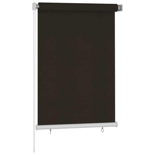 vidaXL Outdoor Roller Blind 105(W)x140(H) cm Brown HDPE