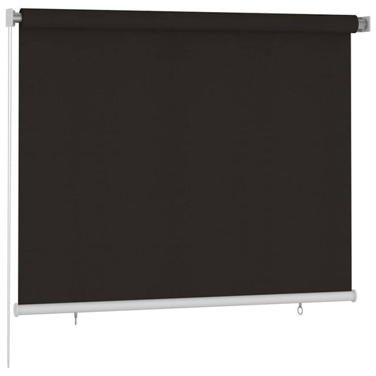 vidaXL Outdoor Roller Blind 185(W)x140(H) cm Brown HDPE