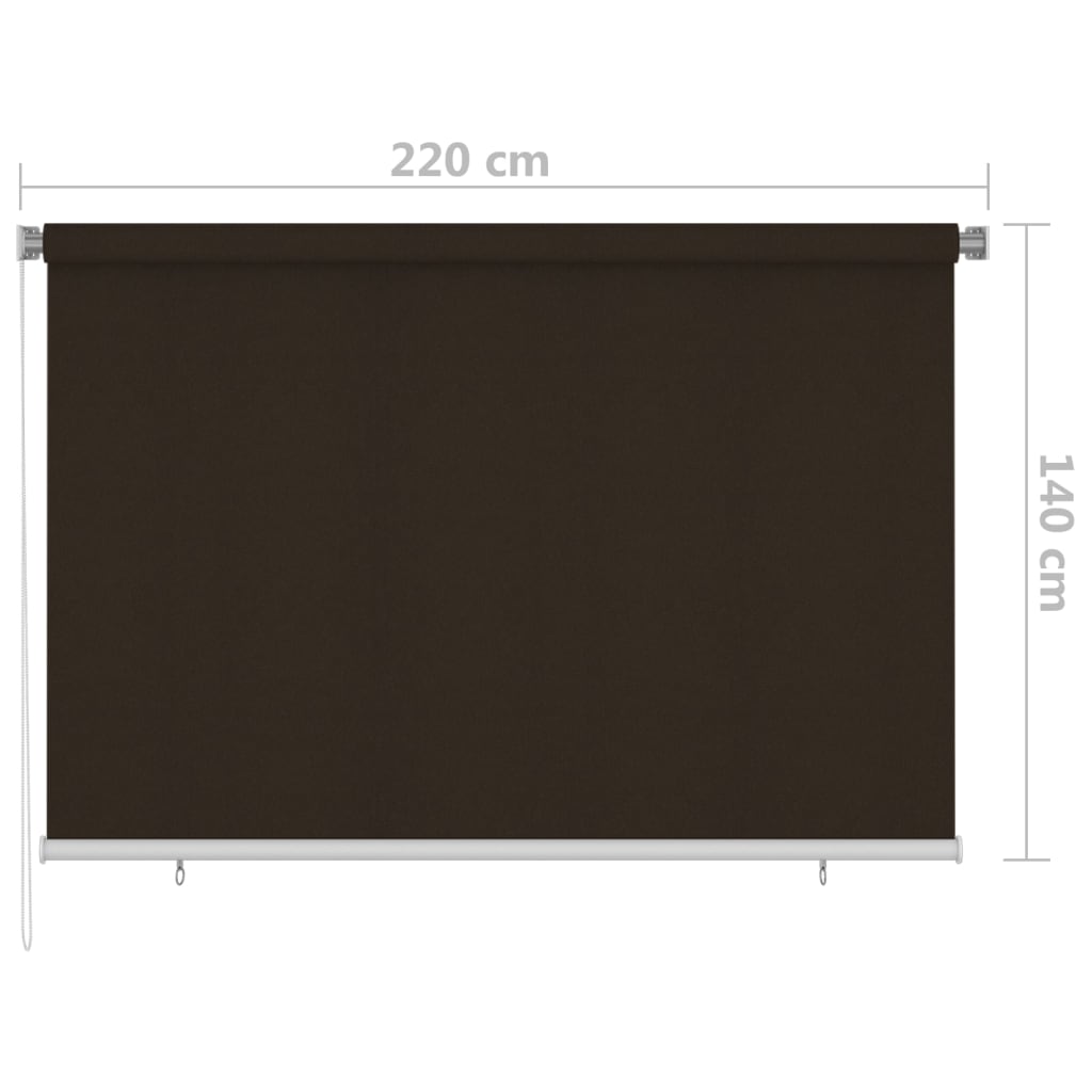 vidaXL Outdoor Roller Blind 225(W)x140(H) cm Brown