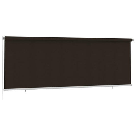vidaXL Outdoor Roller Blind 405(W)x140(H) cm Brown HDPE