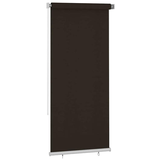 vidaXL Outdoor Roller Blind 105(W)x230(H) cm Brown HDPE